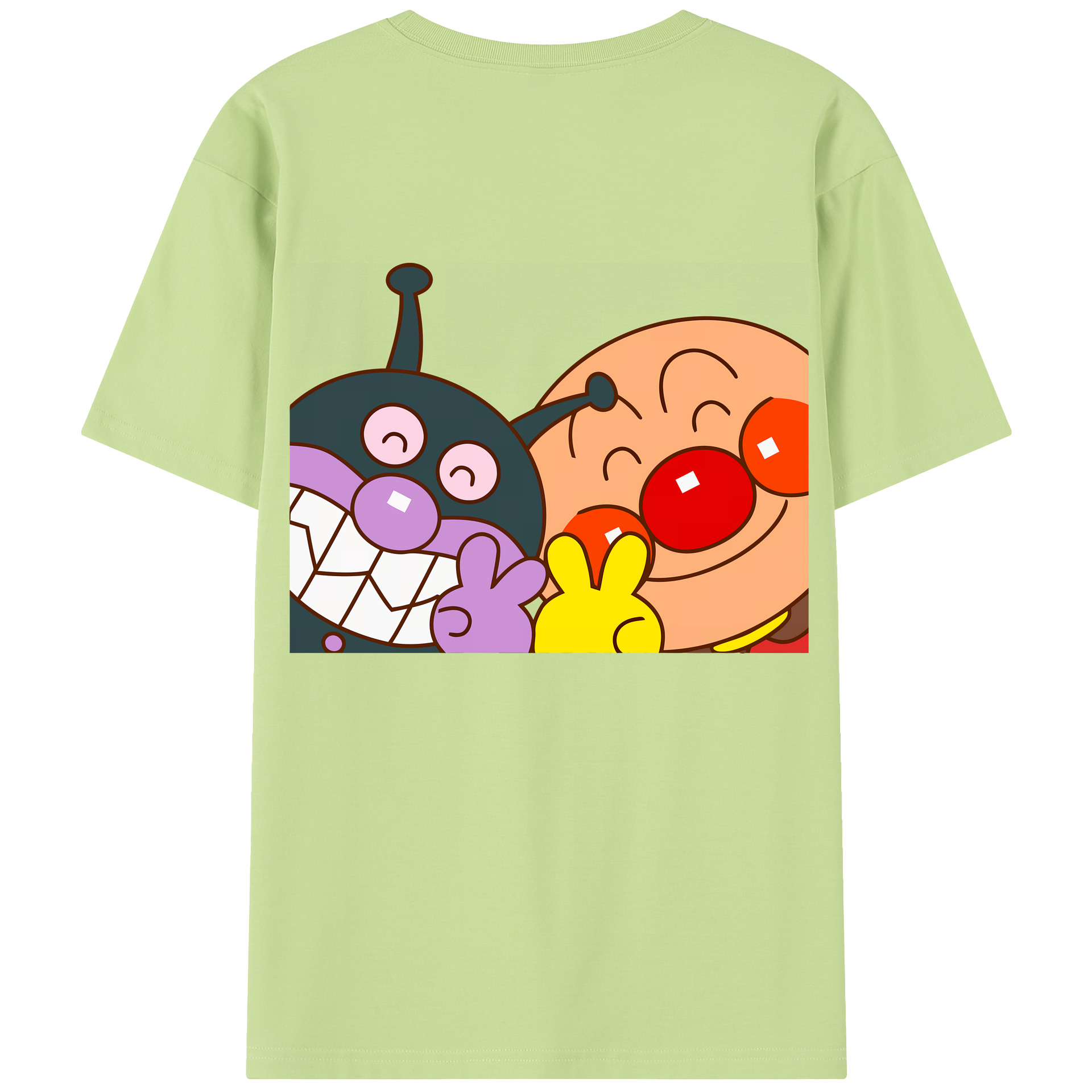 （画像用） アンパンマン Anpanman 綿100％半袖Tシャツ（背面プリント）